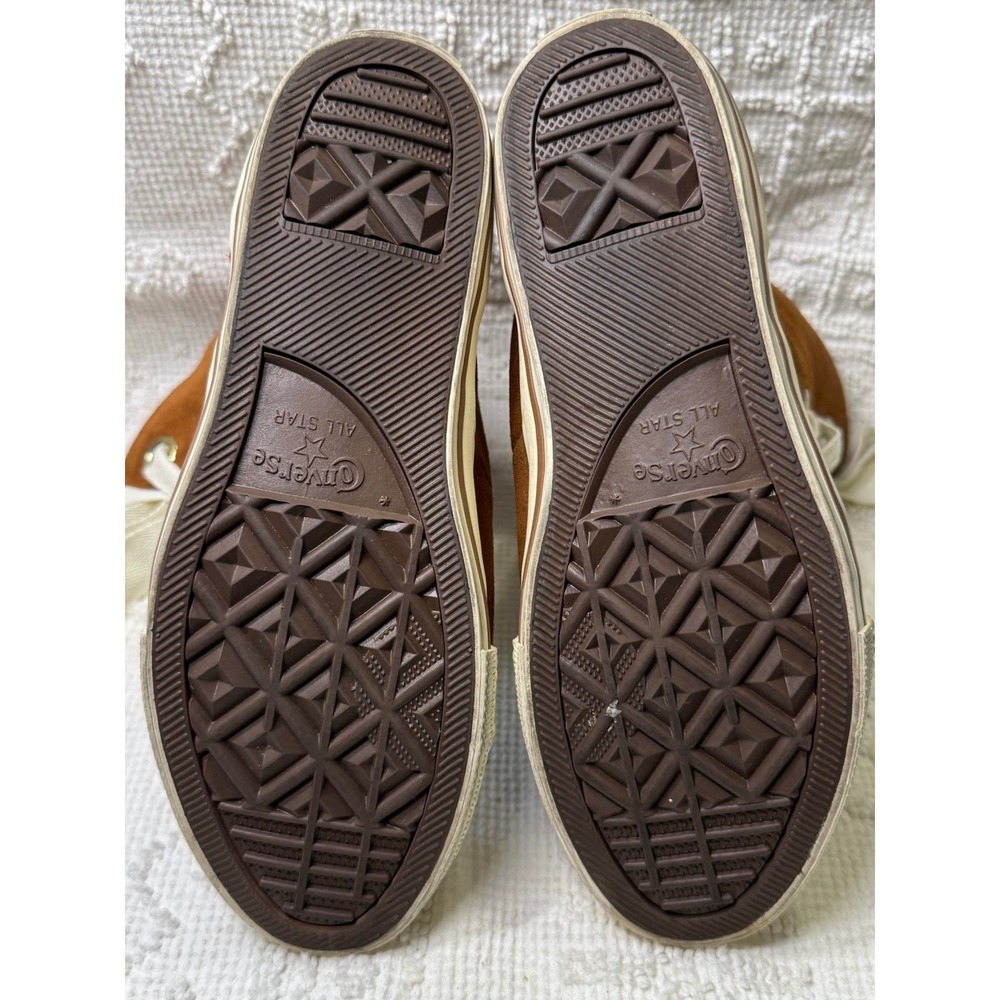 Converse Chuck Taylor All Star Suede Shearling Ribbon Lace Boots Brown Size 8 - Picture 5 of 14